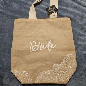 Burlap Bride Bag